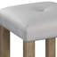 Tabouret à hauteur de comptoir Charnell en cuir synthétique gris et chêne (ensemble de 2)