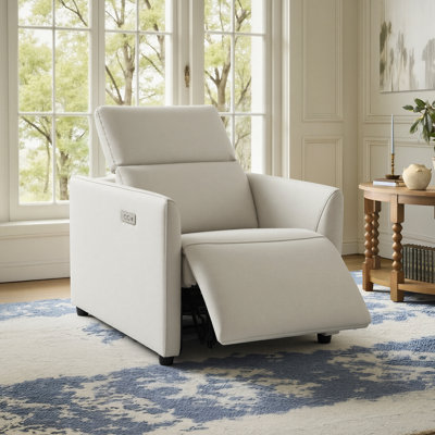 31.5''Power Recliner with Zero Wall Design, Manual Flip Headrest and USB Charging