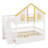 House Roof Bunk Bed with Window,Storage Drawers  for Kids and Teens