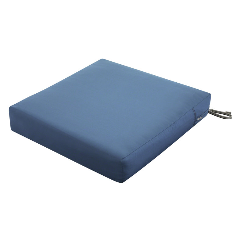 Jaylon Water-Resistant Patio Lounge Chair/Loveseat Cushion, Empire Blue Velvet, 5" H x 25" W x 27" D