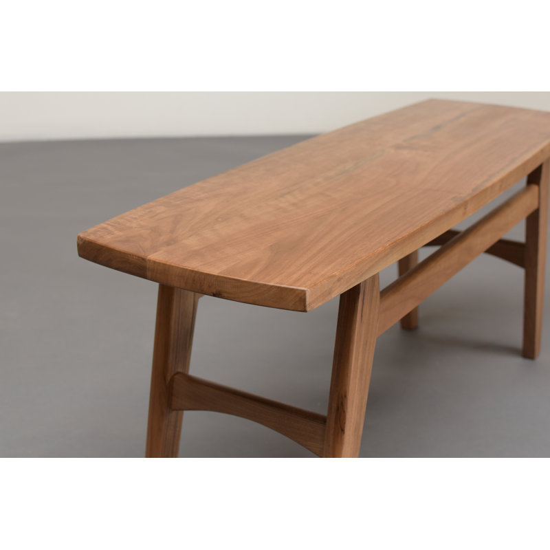 Banc en noyer massif Kai, H 17,5 po x l 46 po x P 13 po