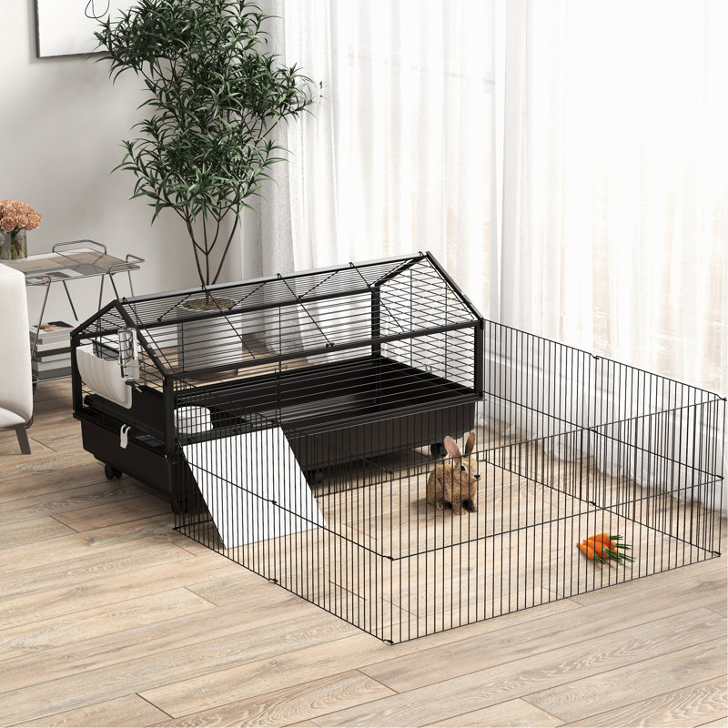 Parc à roulettes - Conception pliable et spacieuse pour petits animaux