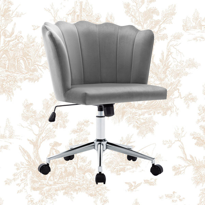 Chaise de travail Kalani, Argent argent, Gris