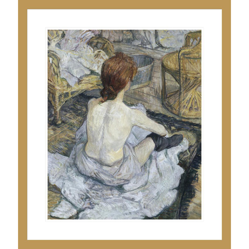 La toilette par Henri de Toulouse-Lautrec - Impression sur toile, H 27,5 po x l 23,5 po