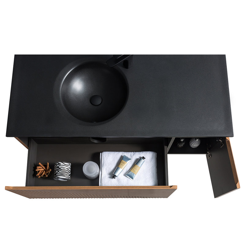 Ensemble de meuble-lavabo mural simple 47 po Jannessa