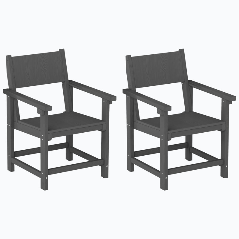 6 - Person Reata Rectangular  Outdoor Dining Set with 6 Chairs All Weather Use, Black