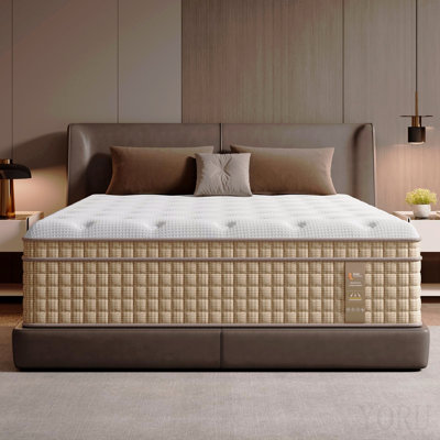 12 Inch Queen Hybrid Mattress With Independently Encased Springs & Gel Memory Foam, Medium-Firm, Fiberglass-Free, Certipur-Us Certified, Mattress In A Box