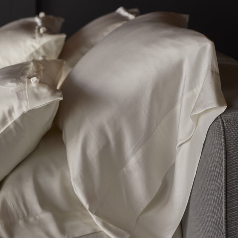 Charmeuse Silk Pillow Case, King Pillowcase, Silver