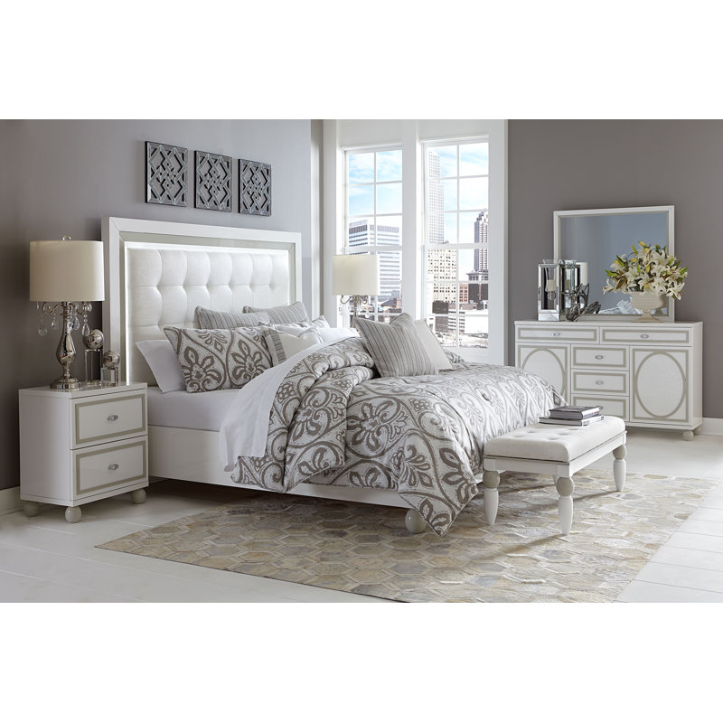 Sky Tower Upholstered Bed, Queen
