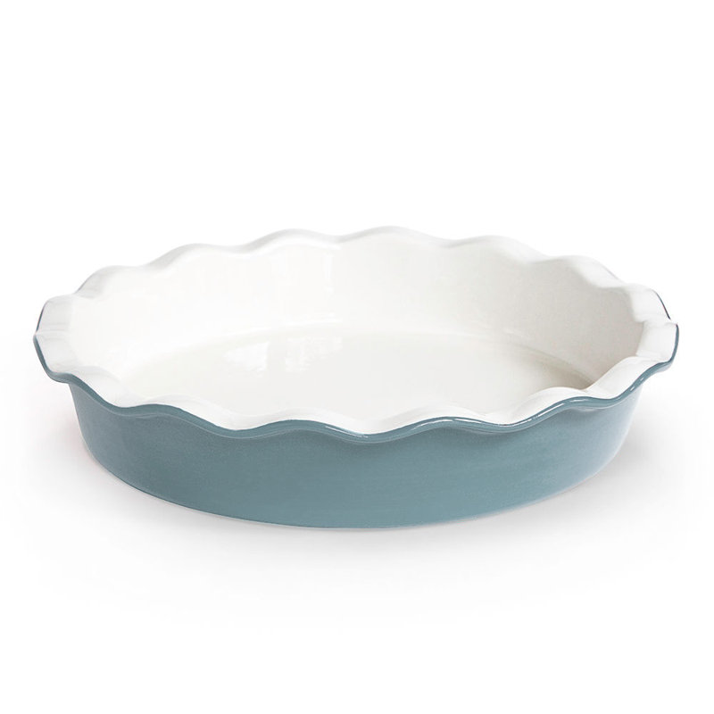 Kook Nonstick Ceramic Pie Pan, Slate Gray