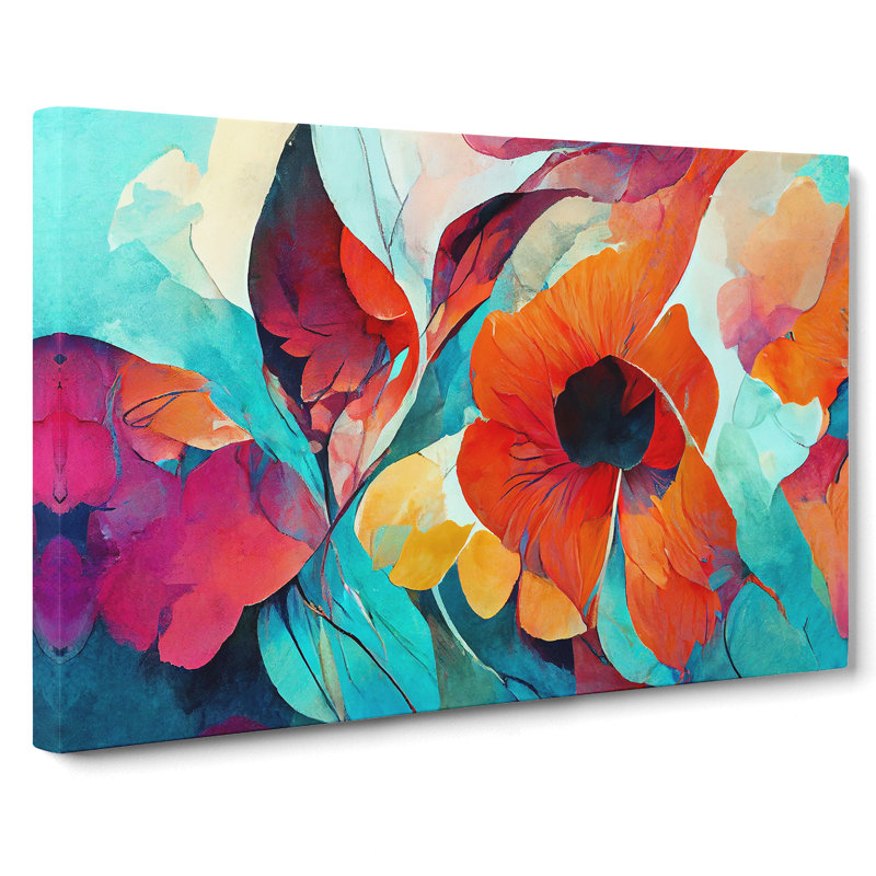 Floral Abstract Vol.6 - Wrapped Canvas, 35cm H x 50cm W x 3cm D