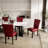Wexford Collection Set of 2 Mid-Century Modern Parsons Dining Chairs, Upholstered Faux Leather Dining Chairs with Solid Wood Legs, High Back Side Chairs for Dining Room, Kitchen or Breakfast Nook, Red-1185341574
