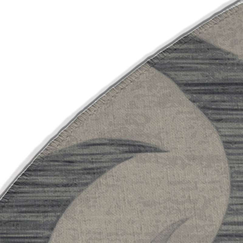 Tapis intérieur et extérieur gris Nature, Rond 5 pi