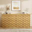 Buffet d'appoint cannelé avec design artisanal 3D - Naturel