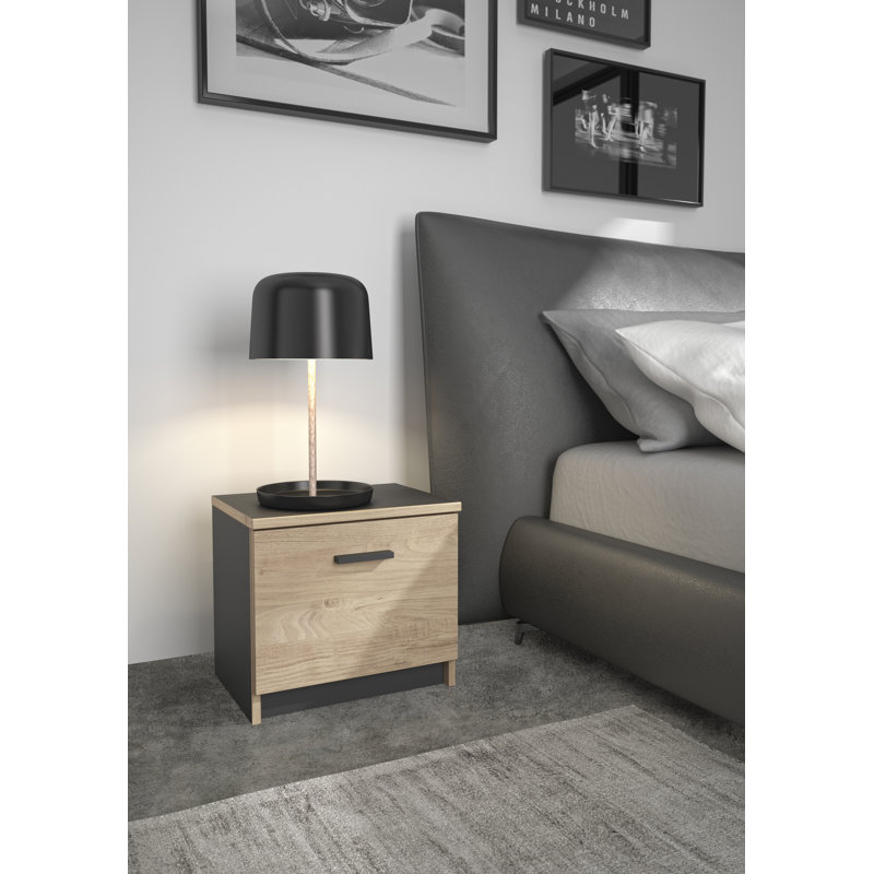 Raycliff 40cm W Particle Board / Chipboard Bedside Table