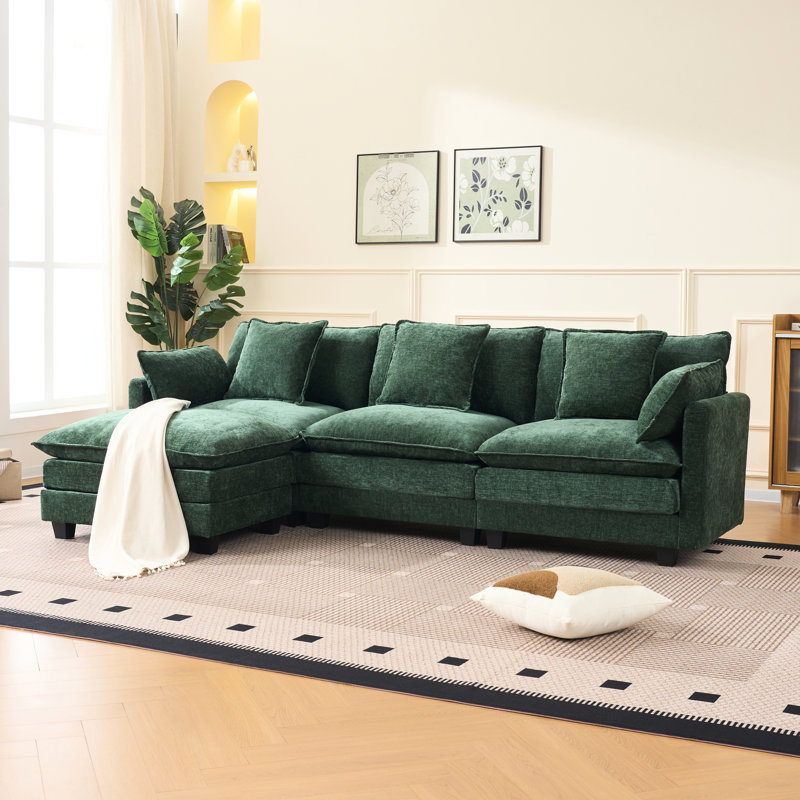 Upholstered 51.57 " Linen Sectional