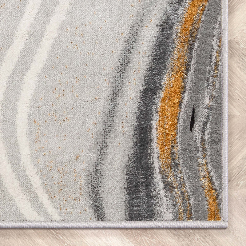 Tapis gris Clomer, Rectangle 3 pi 11 po x 5 pi 3 po