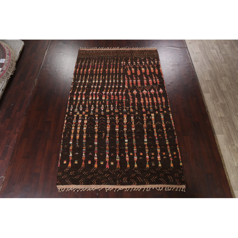 One-of-a-Kind 6'10" X 11'3" Wool Area Rug in Dark Brown
