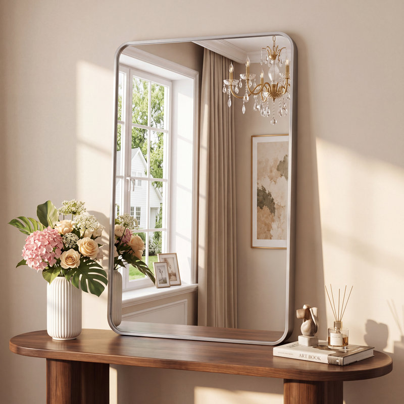 Miroir mural Viridiana, 36 po x 24 po, Argent