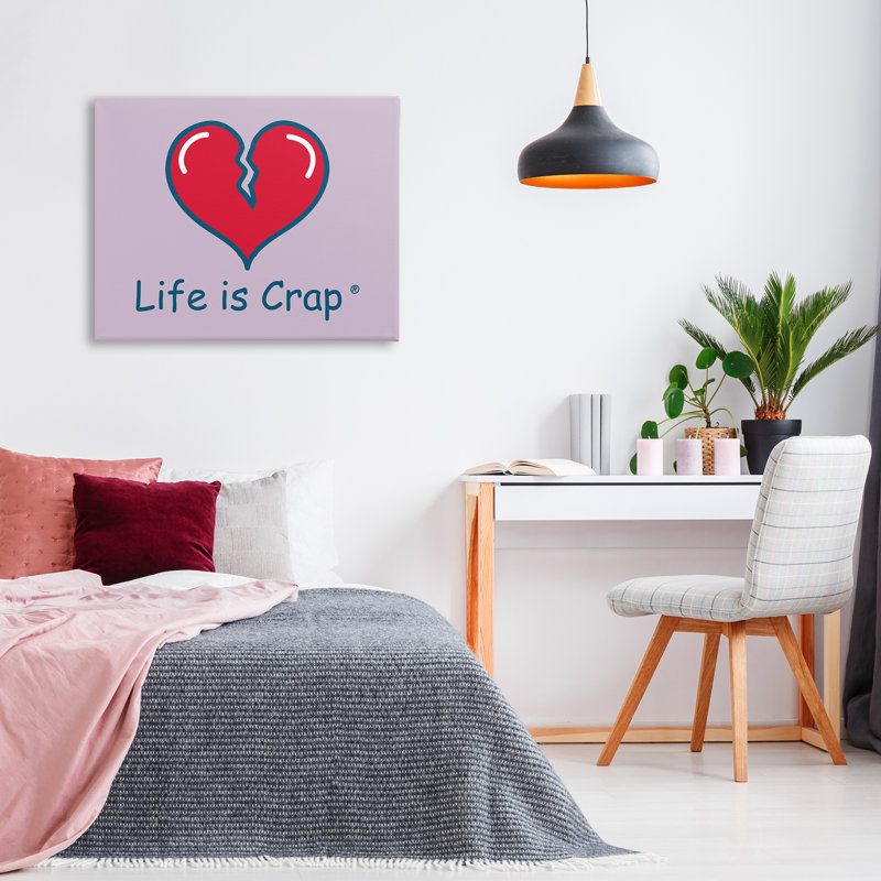 Life Is Crap Heartbreak Canvas Wall Art by LIC, 30" H x 40" W