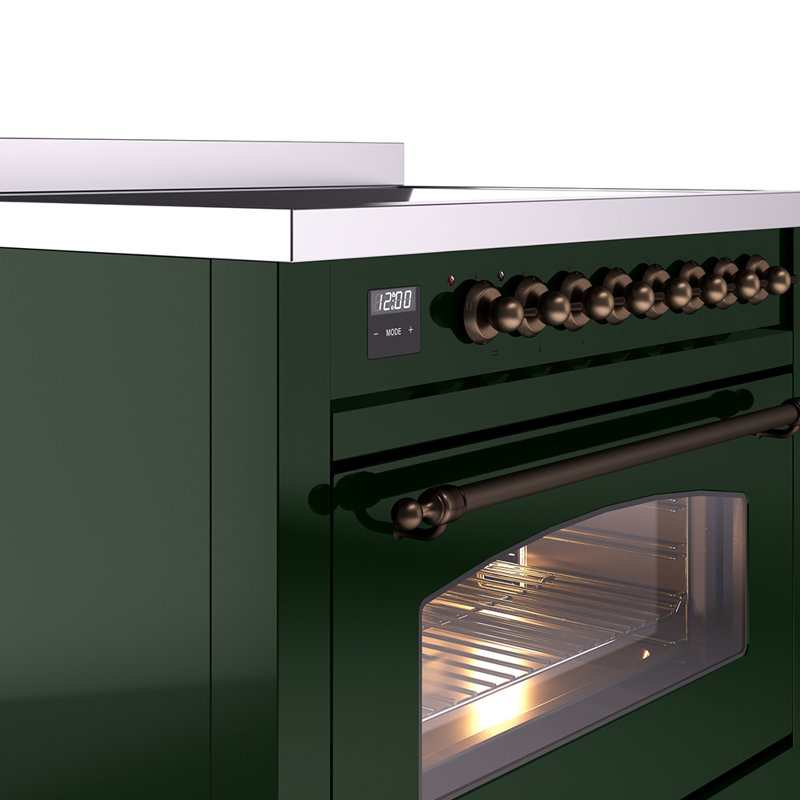 ILVE Nostalgie II 36 in Induction Range, Emerald Green/Bronze
