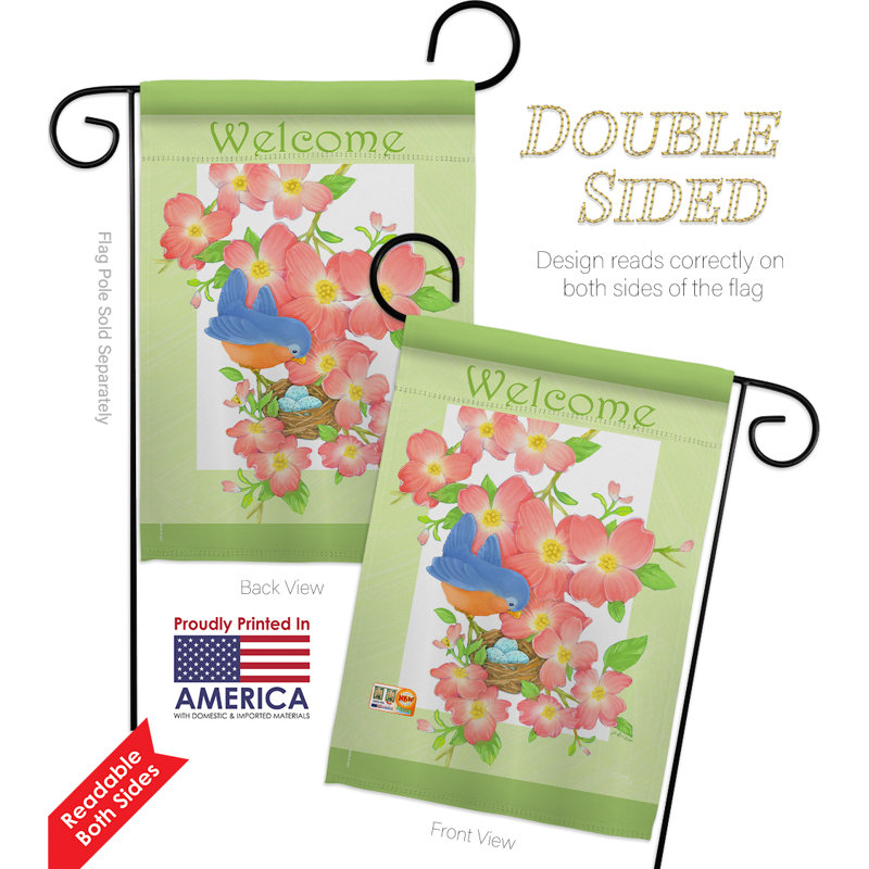 Double Sided 18.5'' H x 13'' W Polyester Flag Set