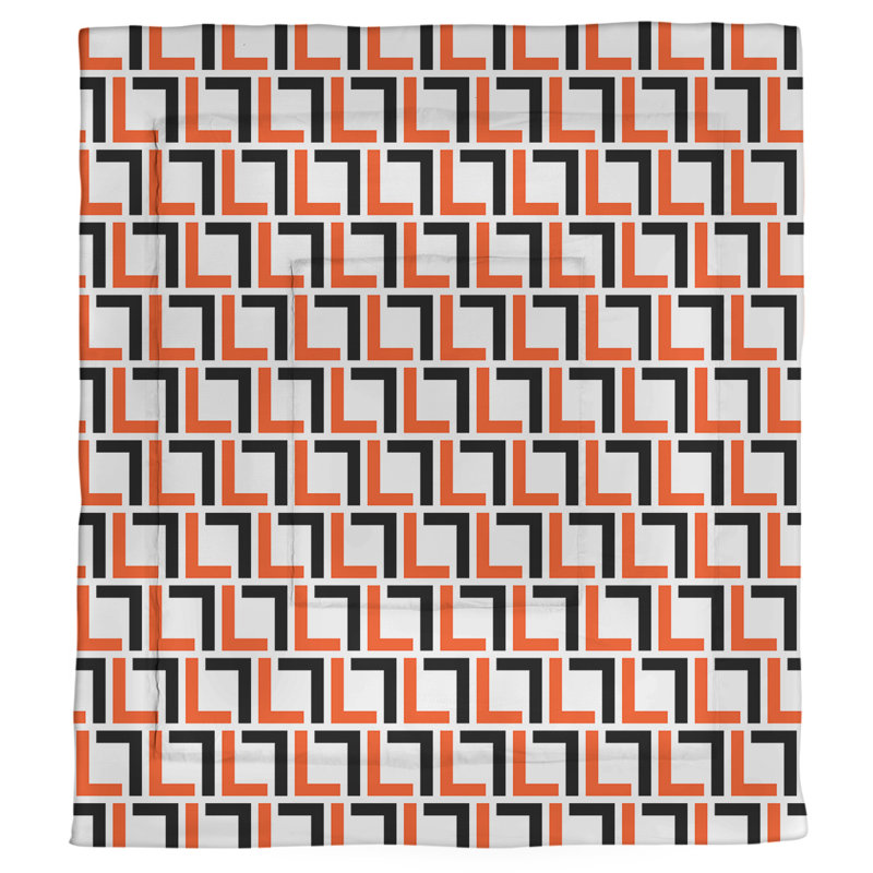 Édredon simple Pittsburgh Football Luxury, Édredon grand, Blanc / Orange / Noir
