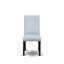L'ensemble de mobilier de salle à manger 5 pièces comprend une table de salle à manger rectangulaire avec pieds en X et 4 chaises Parsons en tissu gris, noir brossé-1188568183-1188568178-1188568181