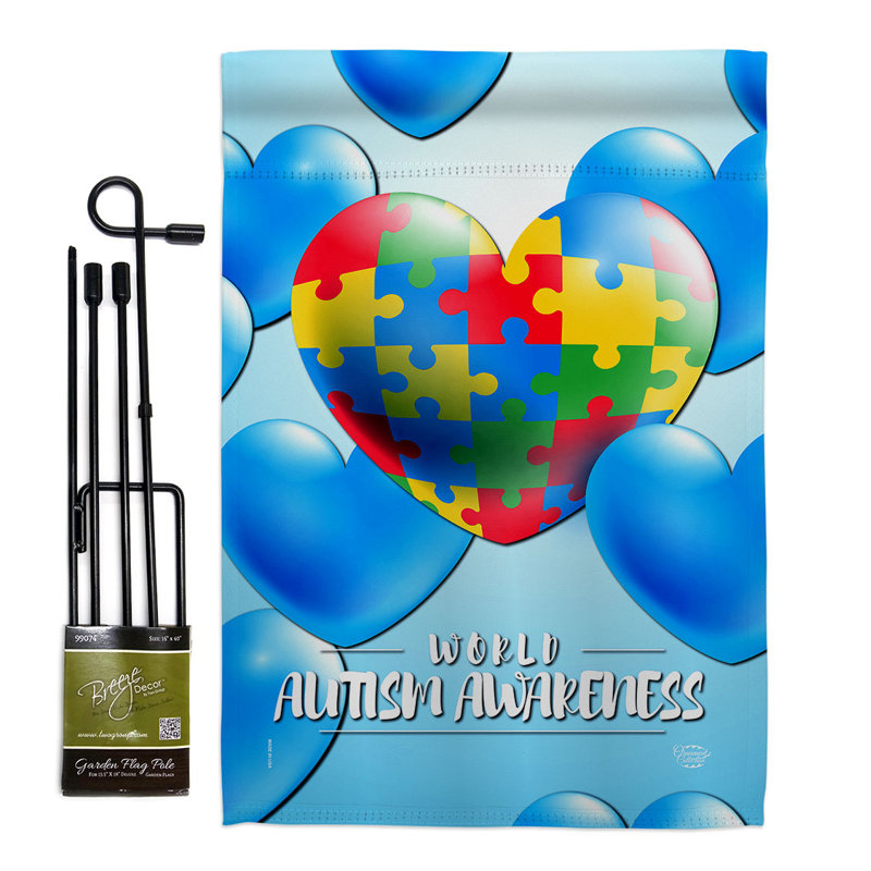 Drapeau 18,5 po x 13 po Heart