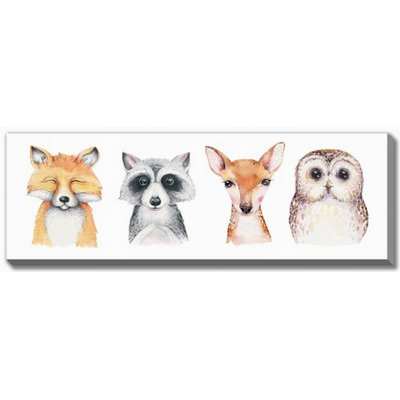 Forest Animals Canvas Wall Art