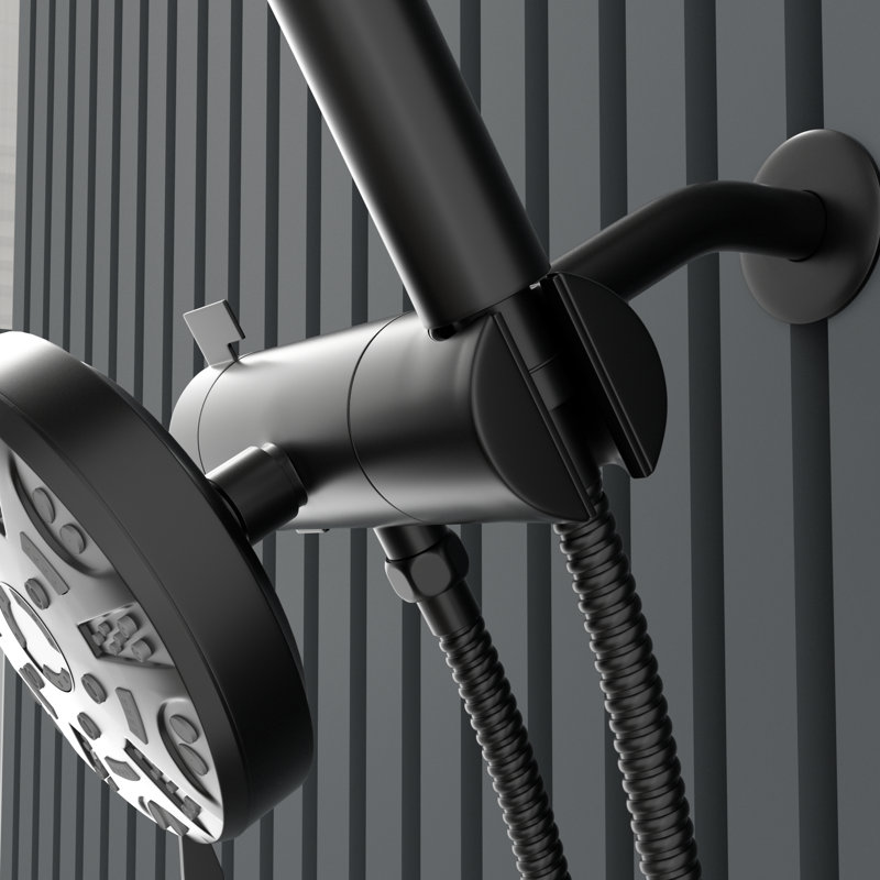 Système de douche complet, Noir mat