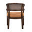 Chaise de salle à manger Stanley de style néoclassique moderne, avec accoudoirs de 66 cm (26 po), dossier incurvé et structure en bois d'hévéa massif.-135068423-135068424