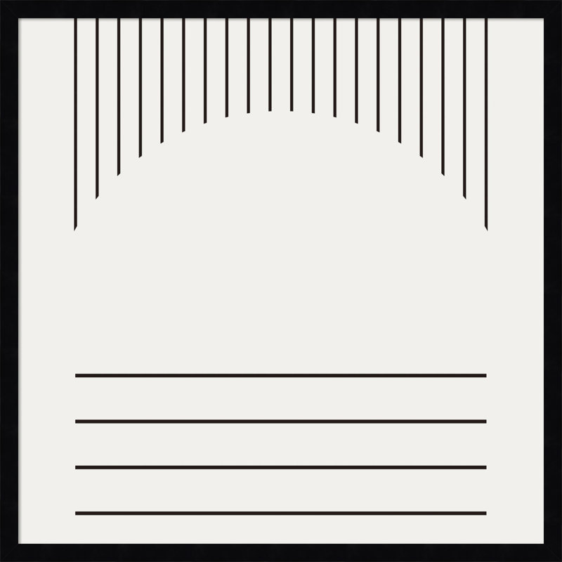 «Modern Statues Stripes 2» par The Creative Bunch Studio - impression encadrée, H 21 po x l 21 po x P 1 po, Noir