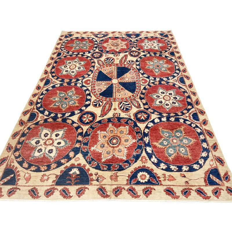 One-of-a-Kind 6'7" X 9'7" New Age Wool Area Rug in