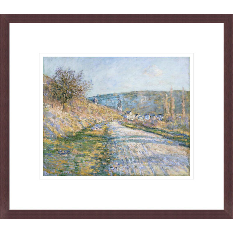 «The Road to Vétheuil» par Claude Monet, impression giclée encadrée, H 13,75 po x l 15,61 po