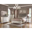 Table de chevet classique Classic Finition beige / blanc ou table de chevet 2 tiroirs argent antique
