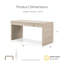 Ensemble de bureau 2 pièces avec pupitre et armoire de rangement Schell