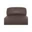 Fauteuil Form Slipper en cuir brun ardoise