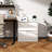 2 Drawer White Steel Horizontal Filing Cabinet, Structure, Adjustable Folders, Silent Movement Metal Lateral Cabinet For Home Office, Ample Storage Space, Bearing Drawers, Foldable Key-1212584125