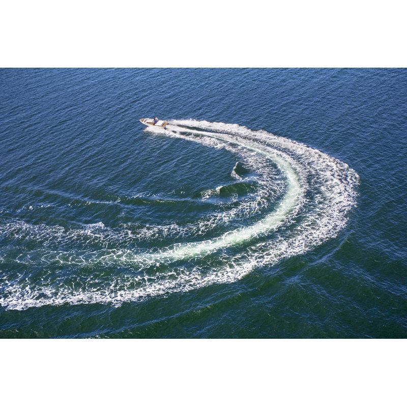 Powerboat In Sea by Ivansmuk - Wrapped Canvas Print, 30cm H x 46cm W x 3.8cm D