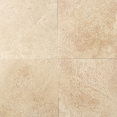 Travertine Collection 12" x 12" Natural Stone Field Tile in Mediterranean Ivory