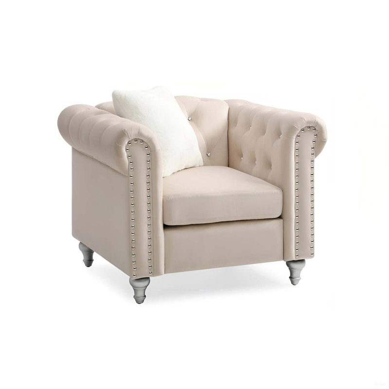 Élégant fauteuil à une place, Beige