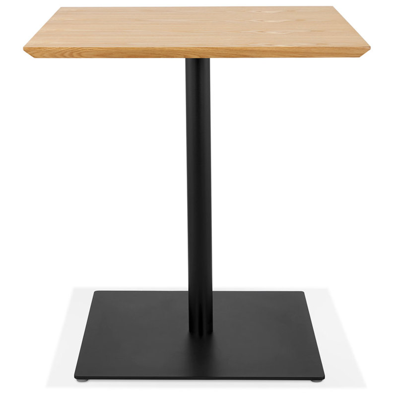 Agtelse Ash Metal Base Dining Table, Natural 