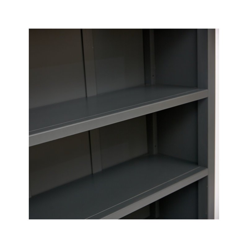 Bibliothèque Adira, (3 tablettes) H 38 po x l 35 po x P 12 po, Gris