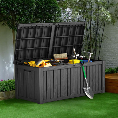 Coffre de terrasse verrouillable l 61,02 po 150 gallons Rosie Art: solution de rangement extérieur résistante à l'eau