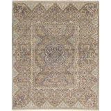 Sona Oriental Area Rug in Blue/Light Blue