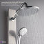 Panneau de douche FORNO ACQUA AcquaSPA en acier inoxydable, douche de pluie, pomme de douche à main, jets de corps, inverseur 6 fonctions, débit de 2,5 GPM