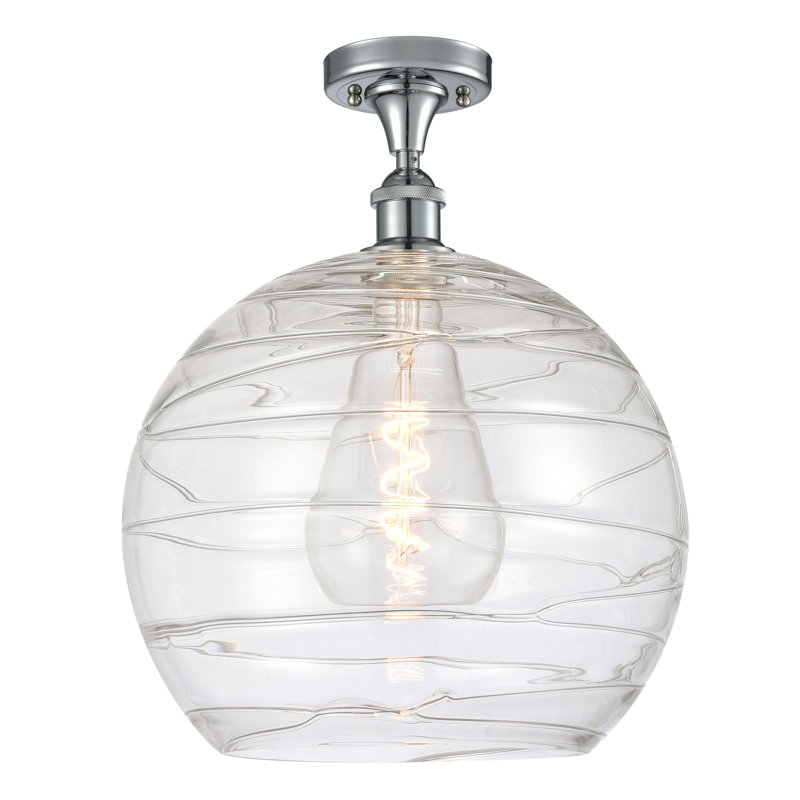 Plafonnier semi-encastré 1 lumière 8 po Anie, Ampoule non incluse, Noir mat, H 15 po x l 10 po x P 10 po