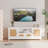 Rattan TV Stand for 65+ Inch TV, Boho Entertainment Center with Storage Drawer and Open Shelves, TV Console Cabine