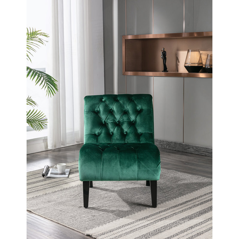 Chaise de salon / chaise de détente confortable et élégante pour se détendre dans la chambre ou le salon, Vert